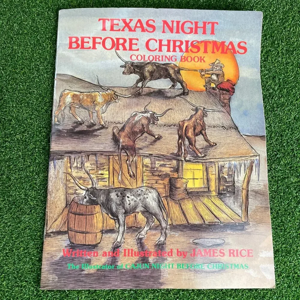 Texas Night Before Christmas Coloring Book by James Rice Paperback